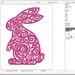Scroll Outline Bunny Embroidery Design for Machine Embroidery Machine ...