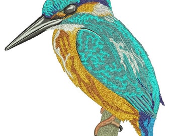 kingfisher , large design sizes Machine Embroidery Design tested