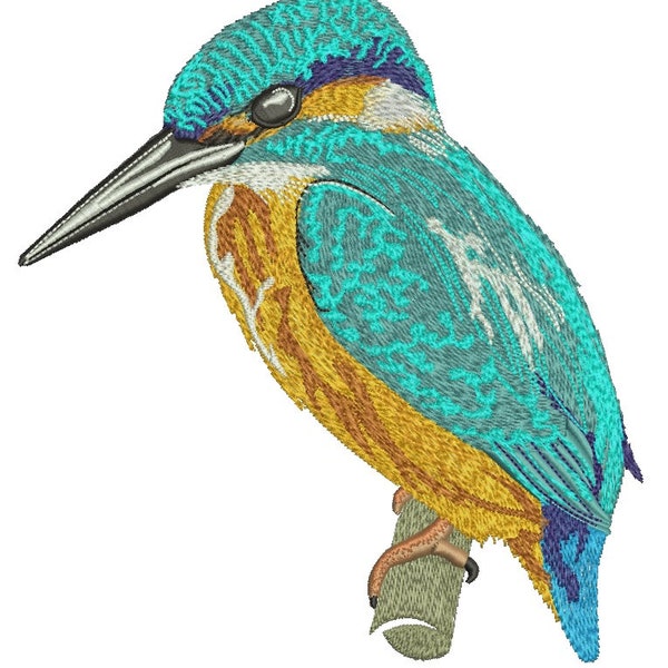 kingfisher , large design sizes Machine Embroidery Design tested