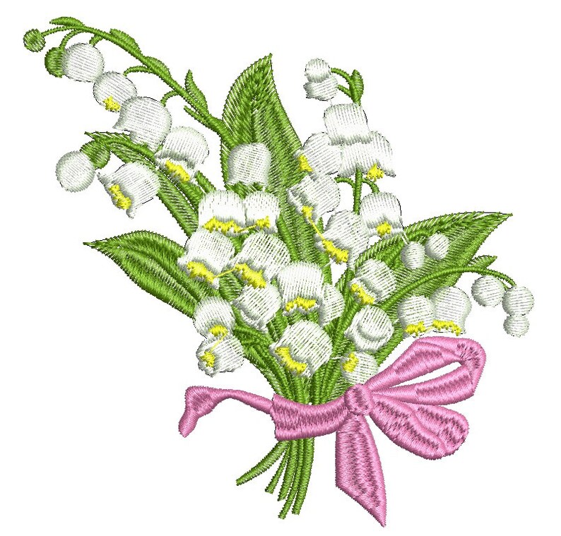 Lilies of the valley machine embroidery design  etsy Lilies of the valley machine embroidery design  etsy