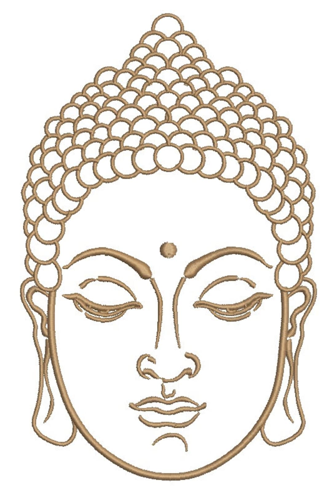 Buddha s Face Close up Machine Embroidery Design Etsy Hong Kong