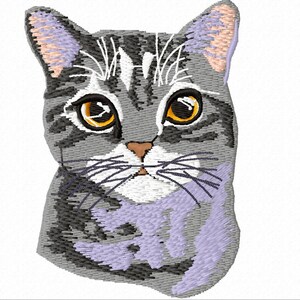 Big Gray Cat Design Machine Embroidery Designs Tested 4 Sizes - Etsy