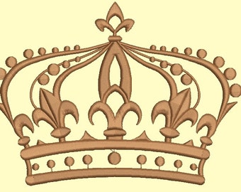 crown embroidery design -    165*122 mm / 6.6 inc x 5 inc / 11700 stc - design tested