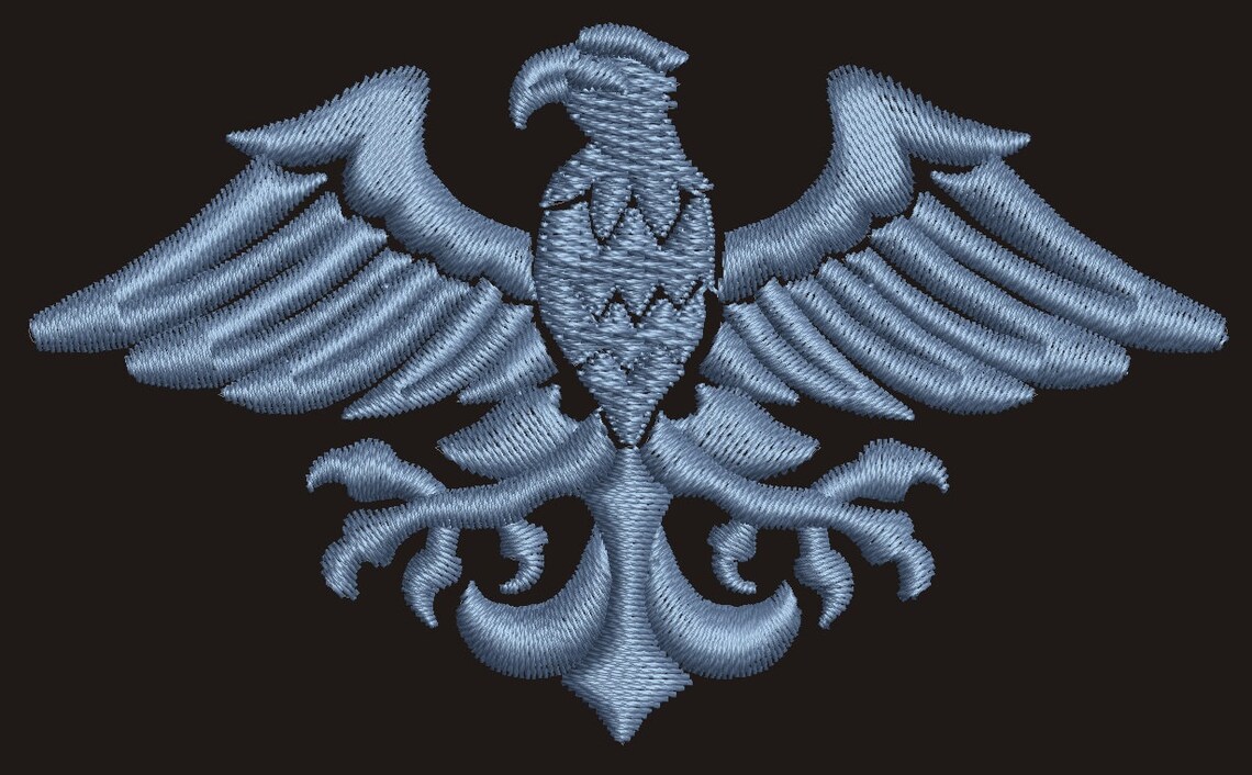 Heraldic eagle machine embroidery design  etsy uk