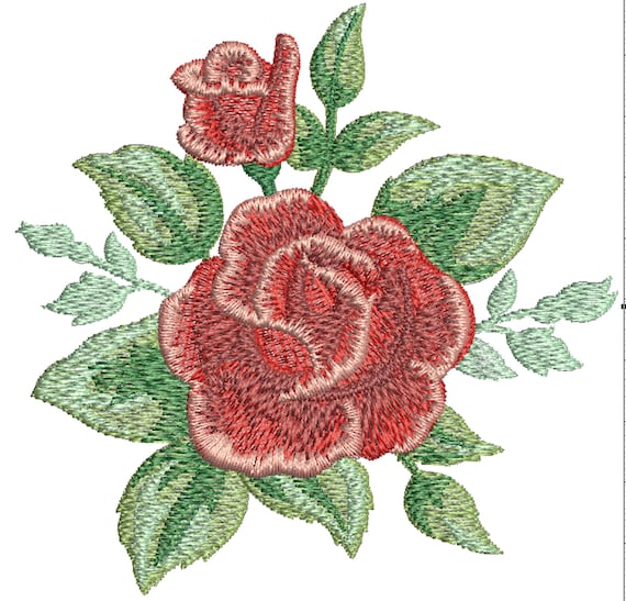 Machine Embroidery Designs - A Rose is a Rose Set