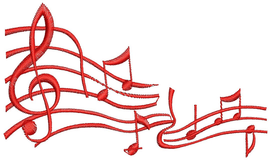 Music Notes Embroidery Etsy