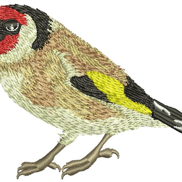 goldfinch Machine Embroidery Design tested