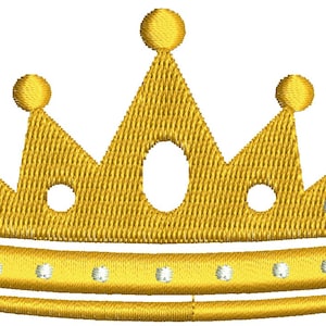Diseños de bordado a máquina de corona dorada para bebé DESCARGA INSTANTÁNEA