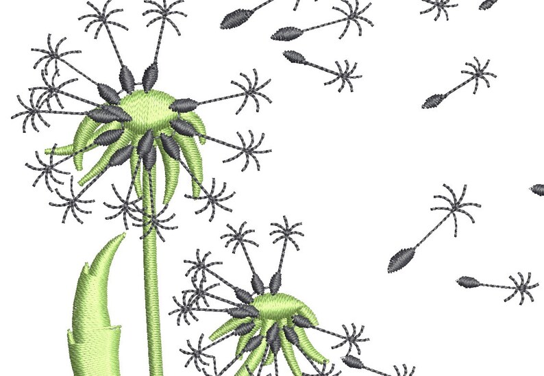 Dandelions Dandelion Flying Seeds Machine Embroidery Designs Etsy UK