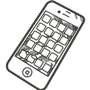 Desenho de bordado à máquina para celular - design testado