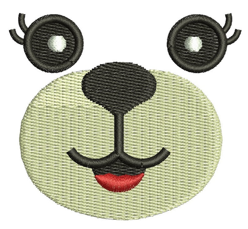 Teddy bear face Machine Embroidery Design Etsy
