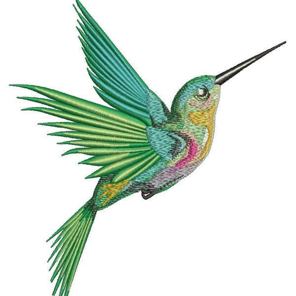 colibri  machine embroidery design tested