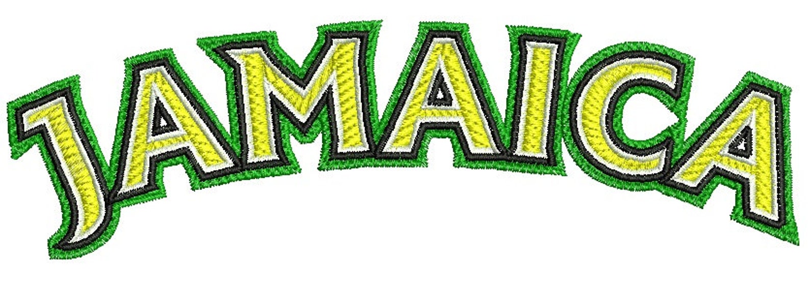 Jamaica Inscription Machine Embroidery Design INSTANT Download Etsy