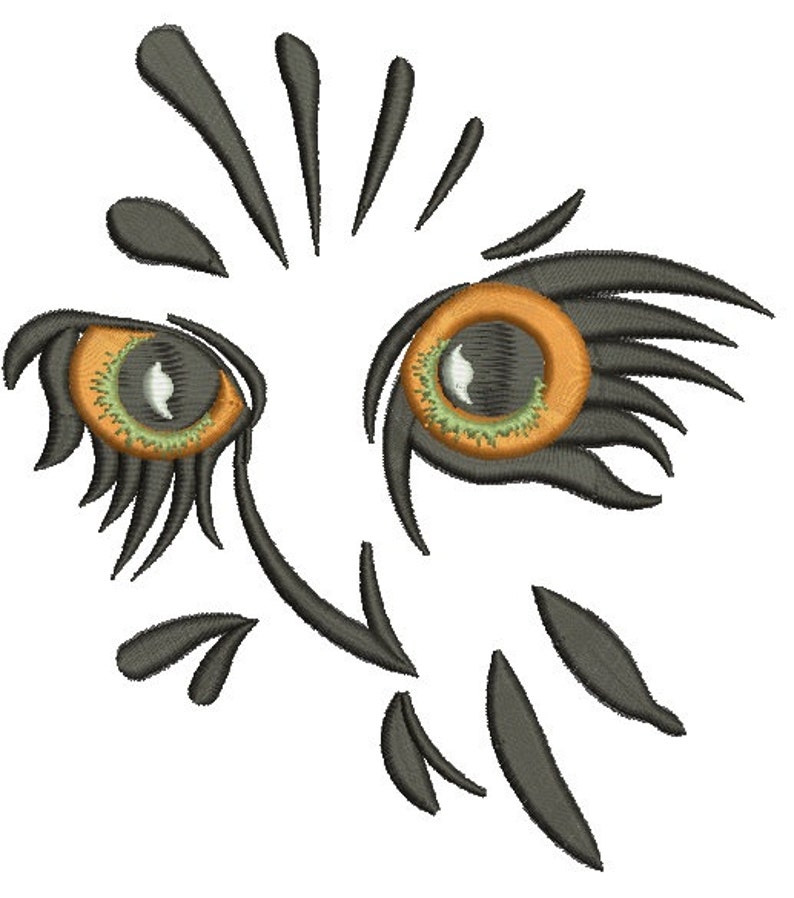 Owl eyes machine embroidery design instantly download  etsy