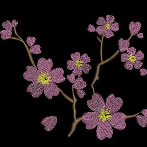 Sakura Zweig - Maschinenstickerei Motive - 155*130mm / 6.2*5.2ivc / 5750stc.