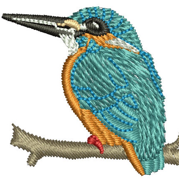 kingfisher Machine Embroidery Design tested