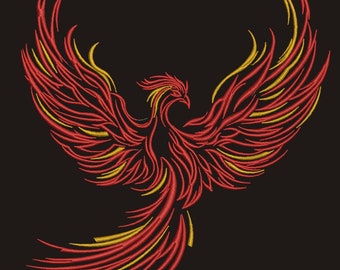 phoenix firebird machine embroidery design /  INSTANT DOWNLOAD /