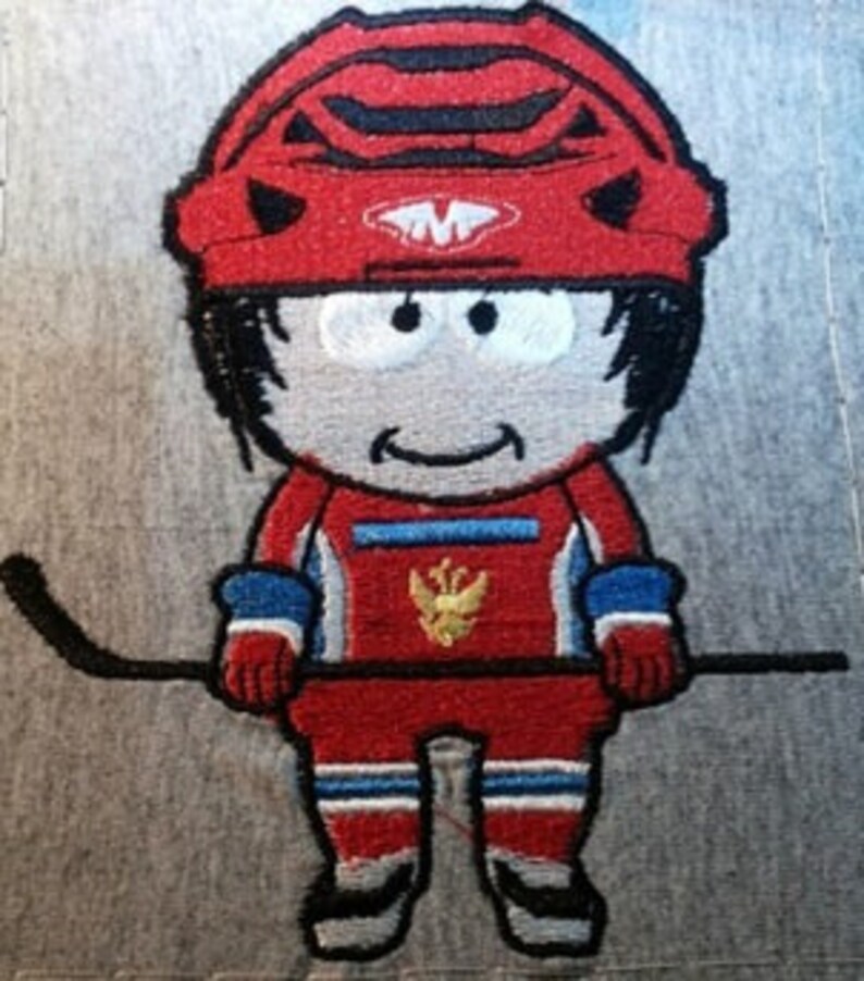 Hockey player machine embroidery design tested  etsy Hockey player machine embroidery design tested  etsy