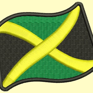 Bandera de Jamaica Diseño de bordado de máquina descargar al instante