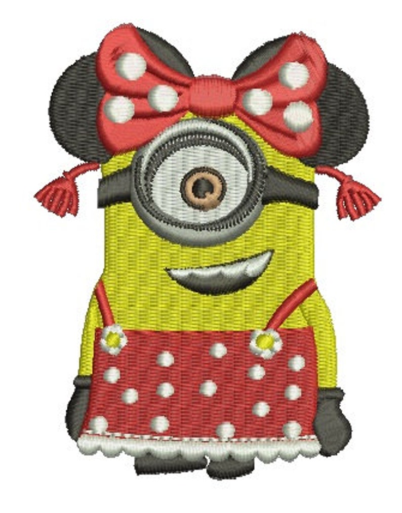 Minny Minion Embroidery Design Machine Embroidery Design 4 X 4 Etsy