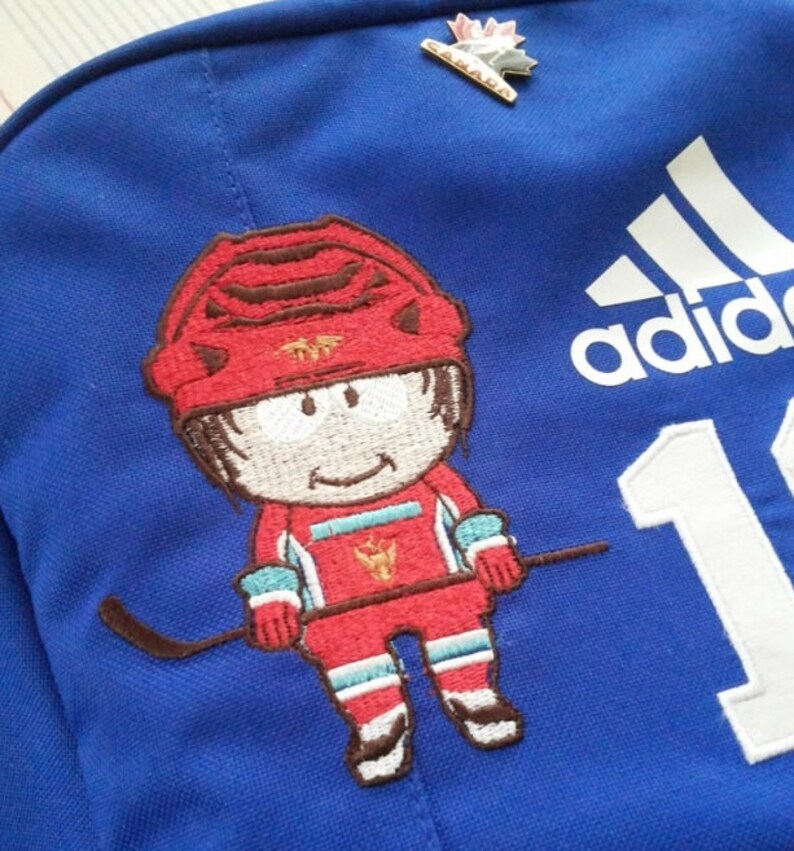 Hockey player machine embroidery design tested  etsy Hockey player machine embroidery design tested  etsy