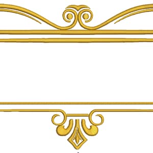 Vintage Monogramm Name Dekorelement Maschinenstickerei, Maschinenstickerei in 4 Größen sofort download