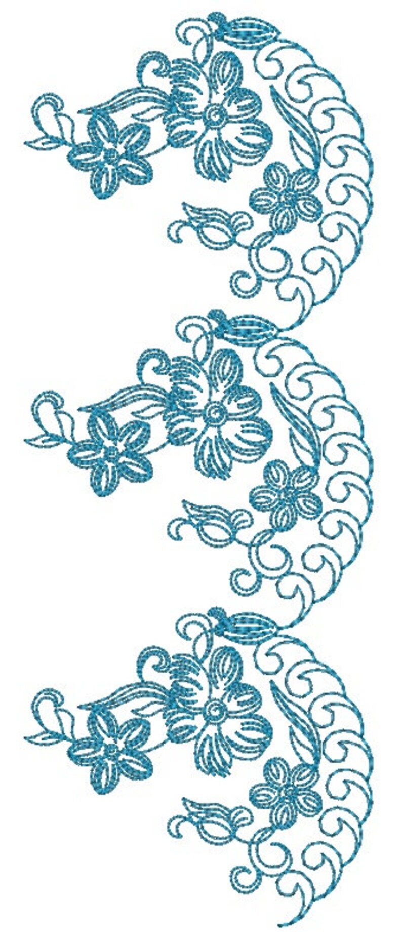 Floral Border Lightweight Festoon for the Edge of the Etsy