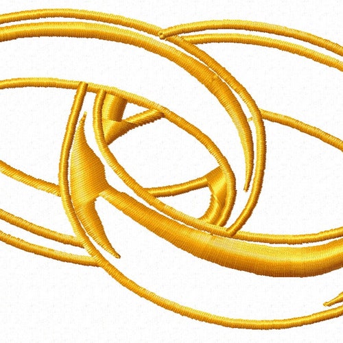 Wedding Rings Embroidery Design. Wedding Rings Silhouette Etsy