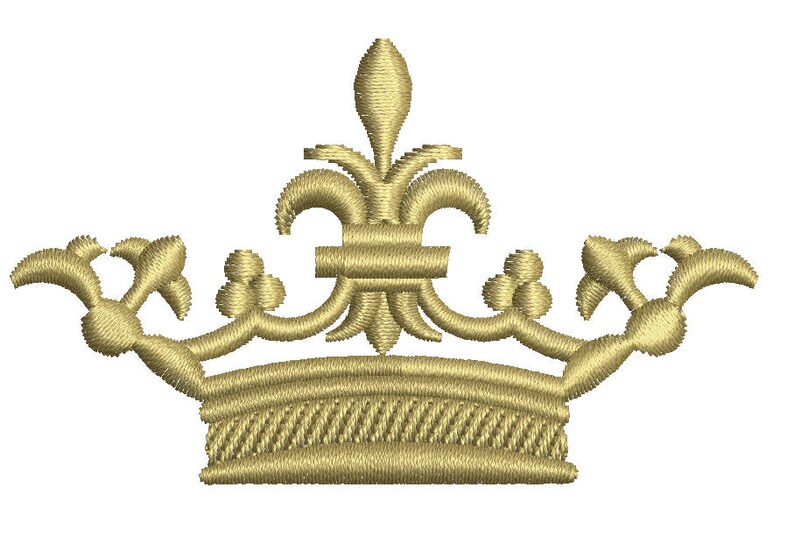 Regal Crown Embroidery Design 4 Sizes Instantly Download Etsy UK