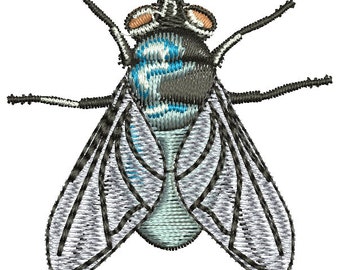 realistic fly Machine Embroidery Designs INSTANT DOWNLOAD