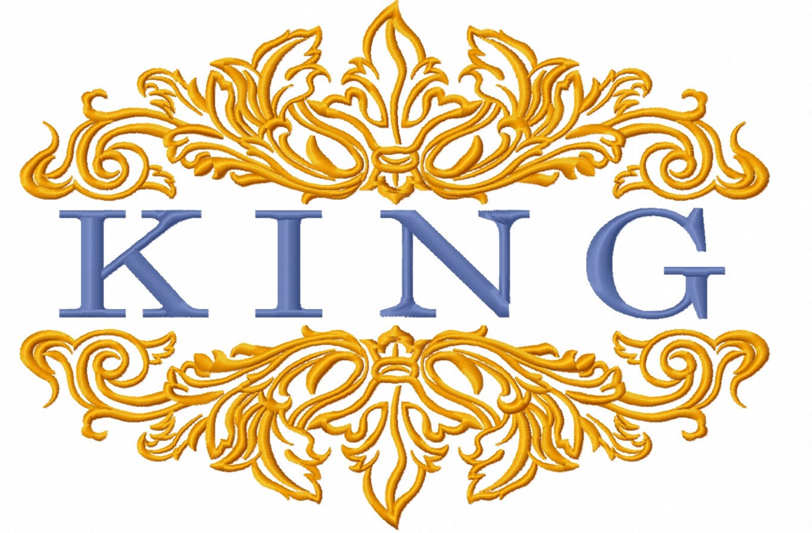 King Machine Embroidery Design Instantly Download Etsy