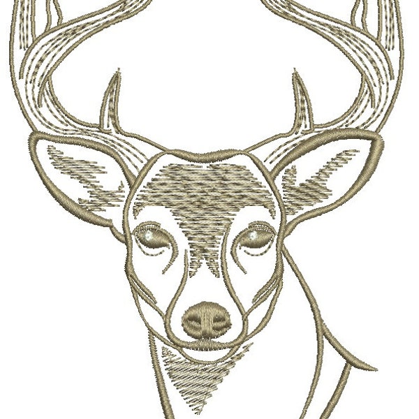 deer head with antlers INSTANT DOWNLOAD  - Machine Embroidery Design / and graphics formats .ai .svg .psd .jpg High Quality