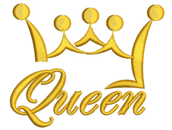 Queen Crown Machine Embroidery Design Instantly Download Etsy