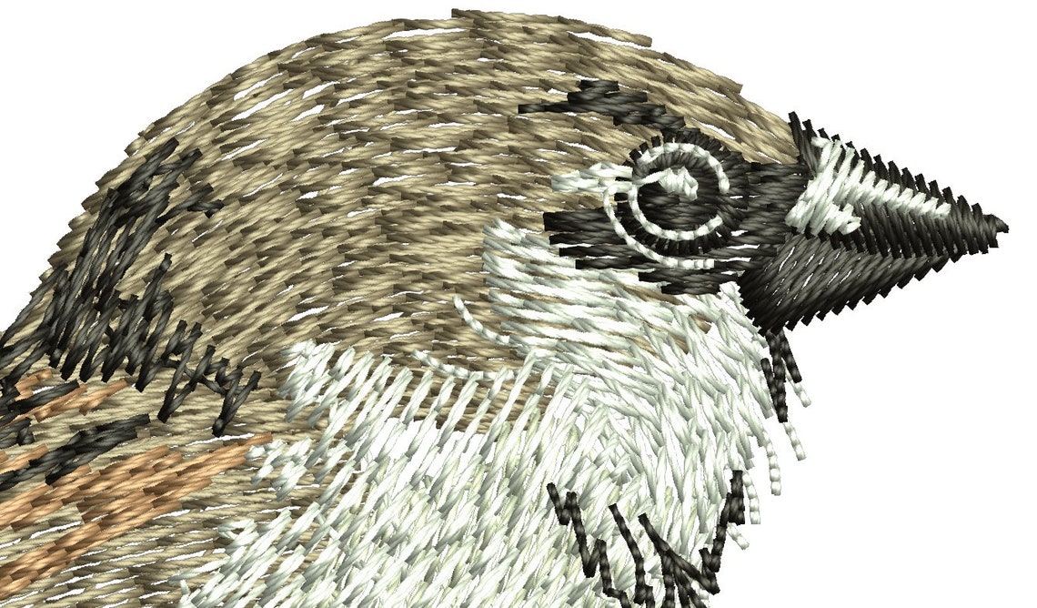 Sparrow Machine Embroidery Design Tested Etsy