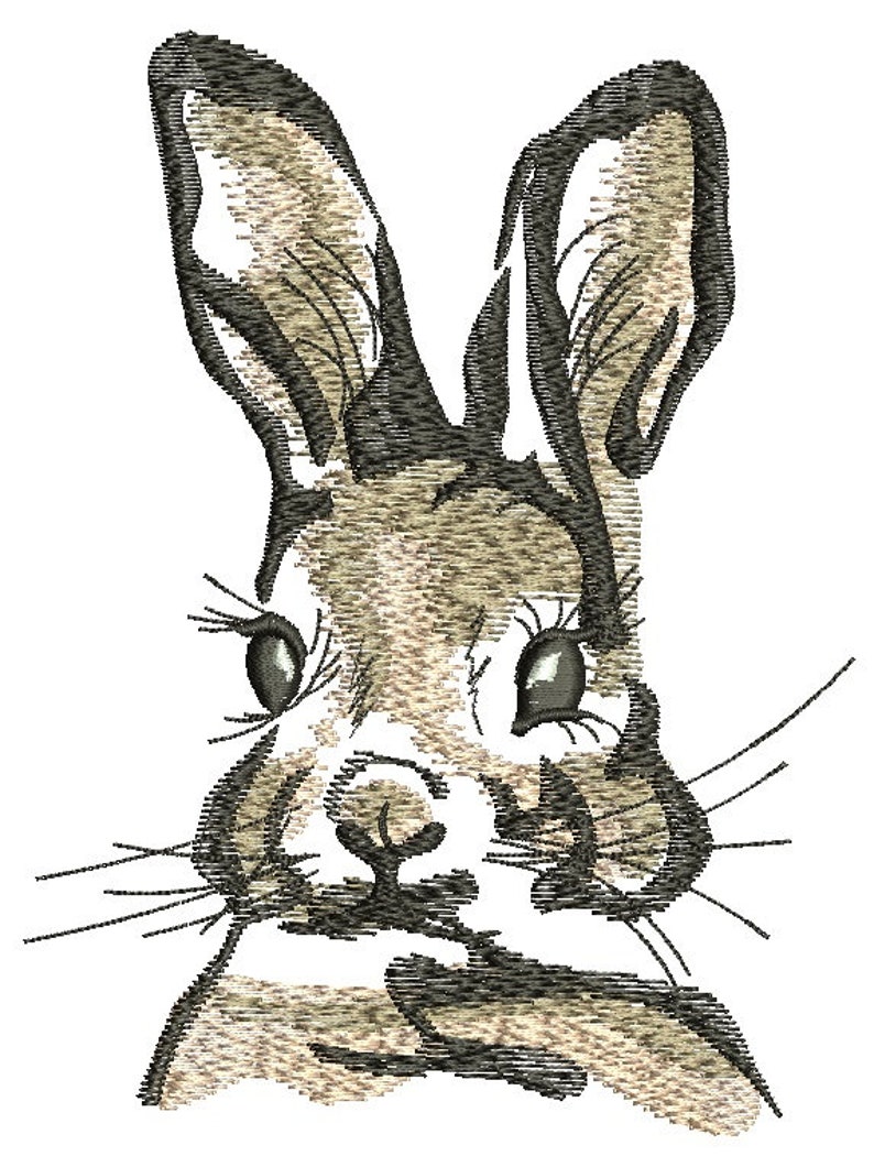 Vintage Rabbit Machine Embroidery Design and Graphics Formats | Etsy