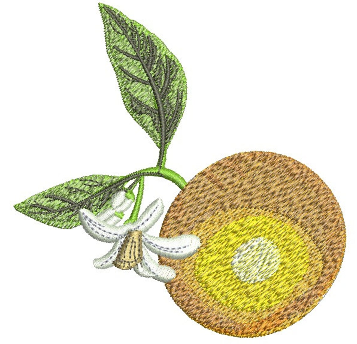 Orange embroidery machine embroidery design  etsy