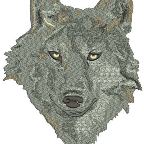 wolf head  INSTANT DOWNLOAD  - Machine Embroidery Design