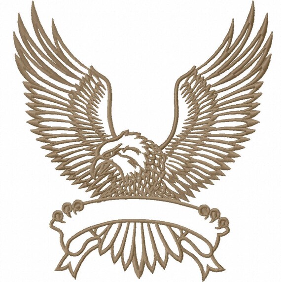 Disegno Ricamo Aquila Testato L Iscrizione Non E Inclusa Etsy