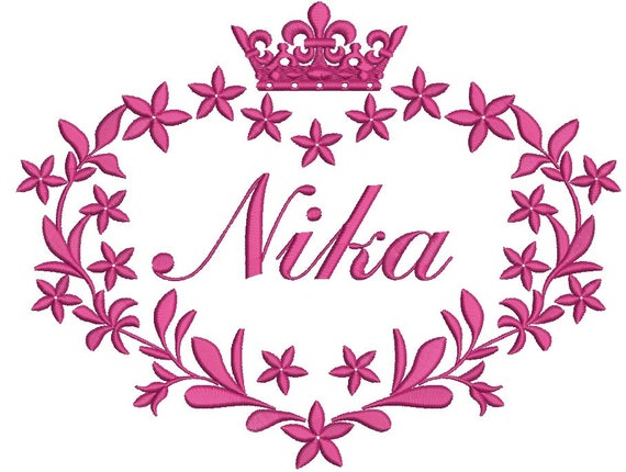 pink crown Machine embroidery design design tested instantly download