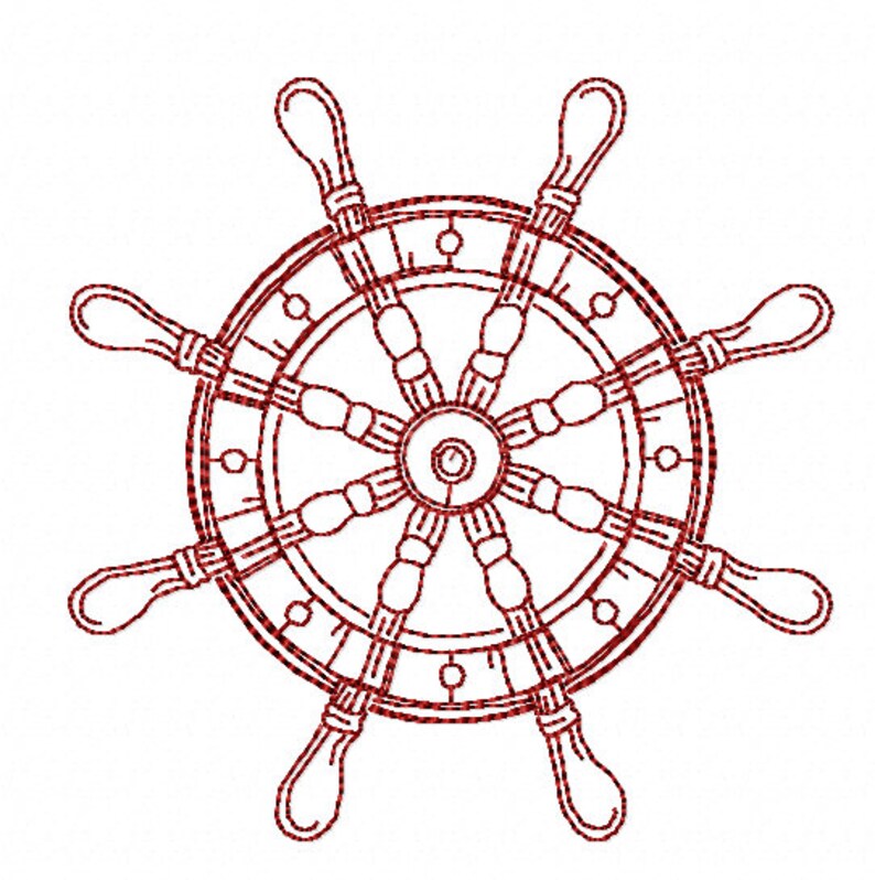 Steering Wheel Machine Embroidery Design Instant Download Etsy