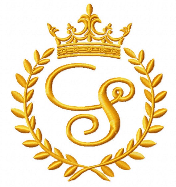 Crown Laurel Wreath And The Monogram Letter S Etsy Crown Laurel Wreath And The Monogram Letter S Etsy