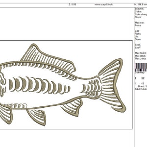 mirror carp common carp Cyprinus carpio CARP fish Machine Embroidery Design instant download image 5