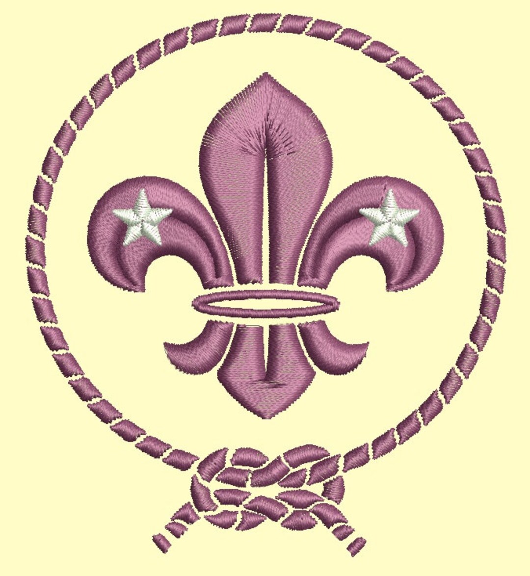Scout Fleur-de-lis Embroidery Designs - Etsy