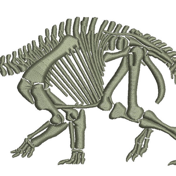 ceratops skeleton Realistic Dinosaur Skeleton Machine Embroidery Designs