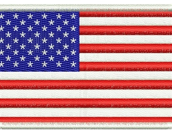 USA flag embroidery design - Machine Embroidery Design instantly download