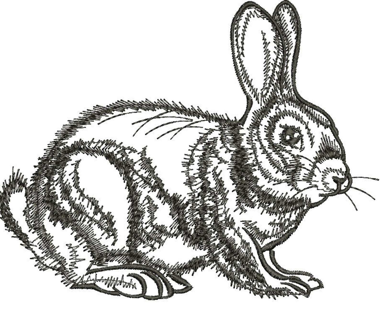 Rabbit Machine Embroidery Design Tested - Etsy