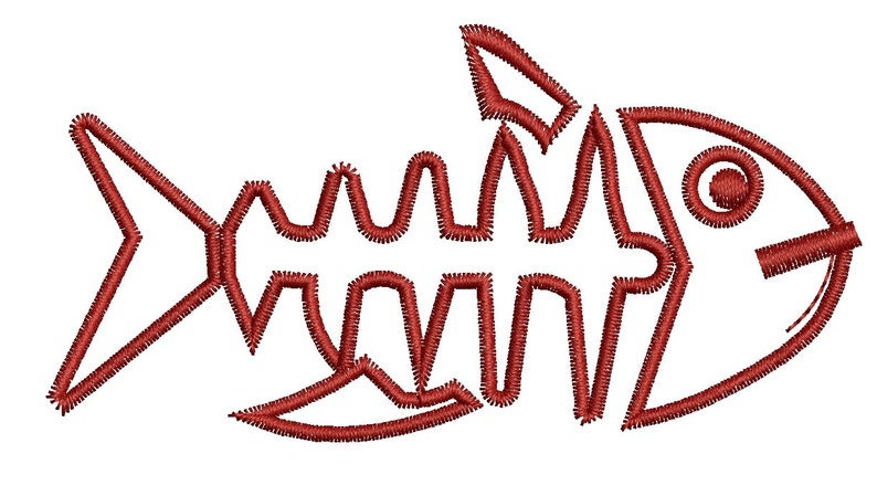 Skeleton of fish machine embroidery designs instant download etsy Skeleton of fish machine embroidery designs instant download etsy