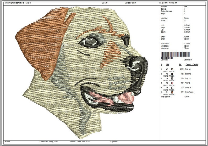 Labrador Retriever Machine Embroidery Design Etsy Denmark