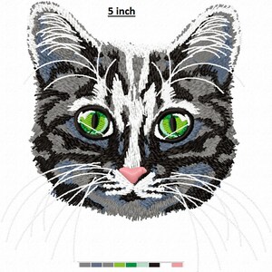 Cat With Green Eyes Design Machine Embroidery Designs Tested - Etsy