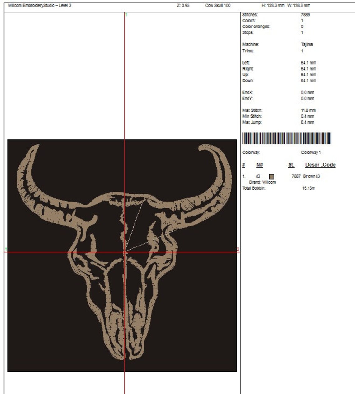 Bull skull machine embroidery designs instant download  etsy
